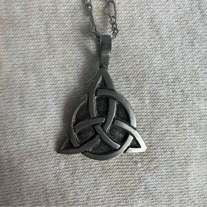 Irish Triquetra Celtic Knot Blessed Be Necklace